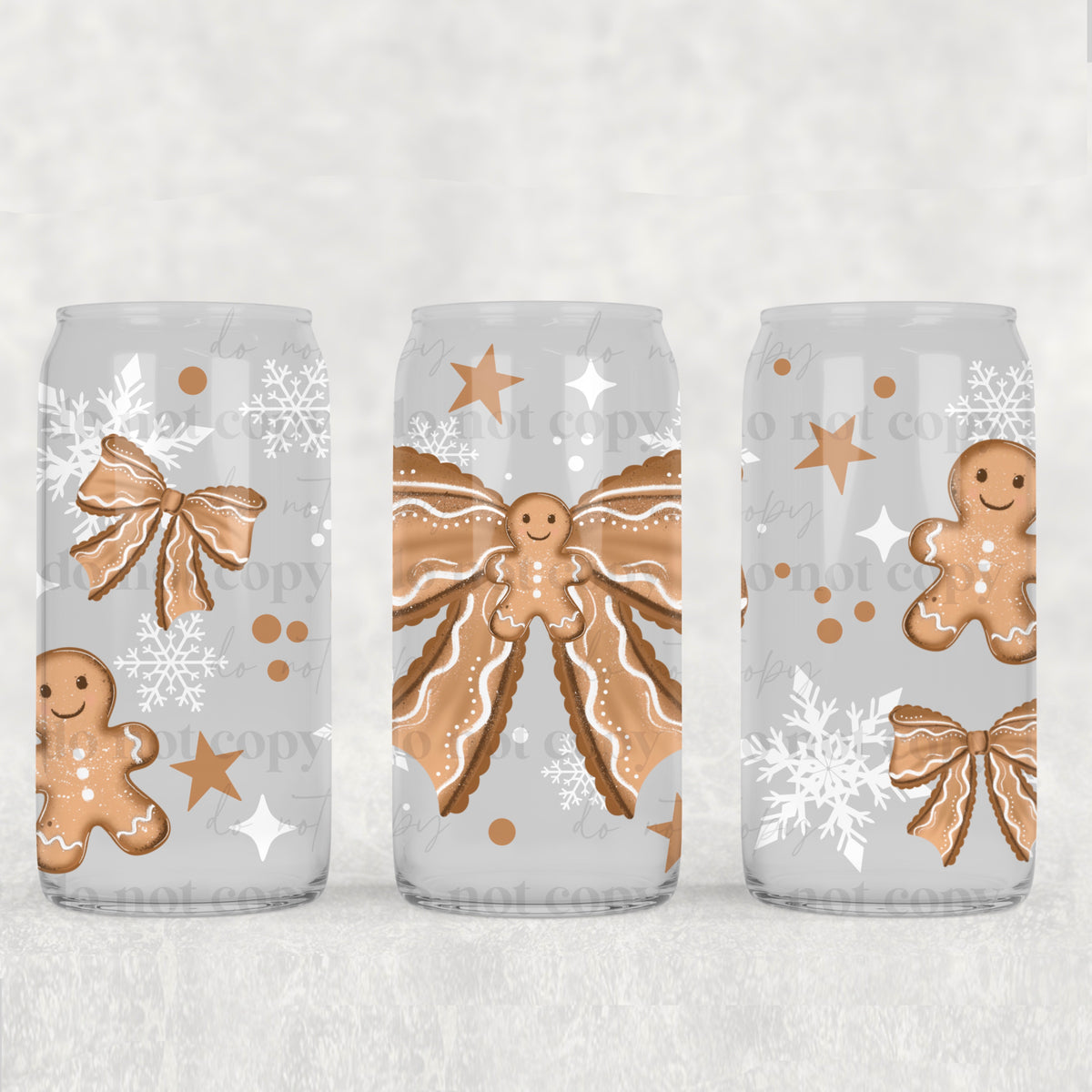 1327 gingerbread bow (CSC) UV DTF WRAP