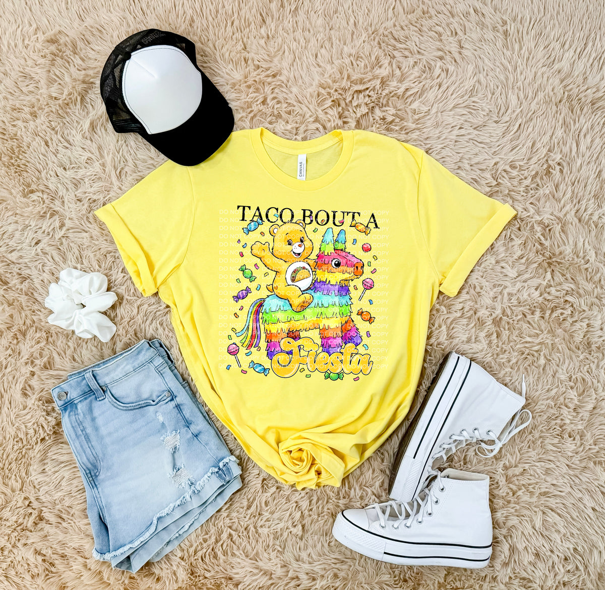 Taco bout a fiesta yellow bear (SCG) DTF Transfer