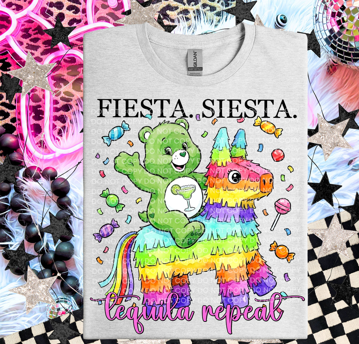 Fiesta Siesta green bear (SCG) DTF Transfer