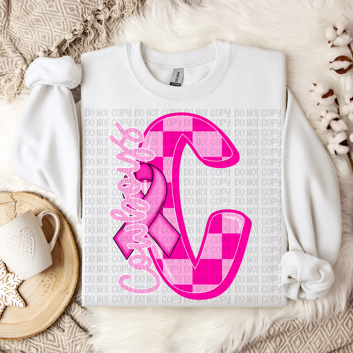 Cowboys checker breast cancer mascot (VP) DTF transfer