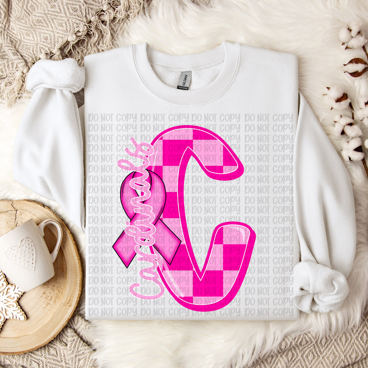Cardinals checker breast cancer mascot (VP) DTF transfer