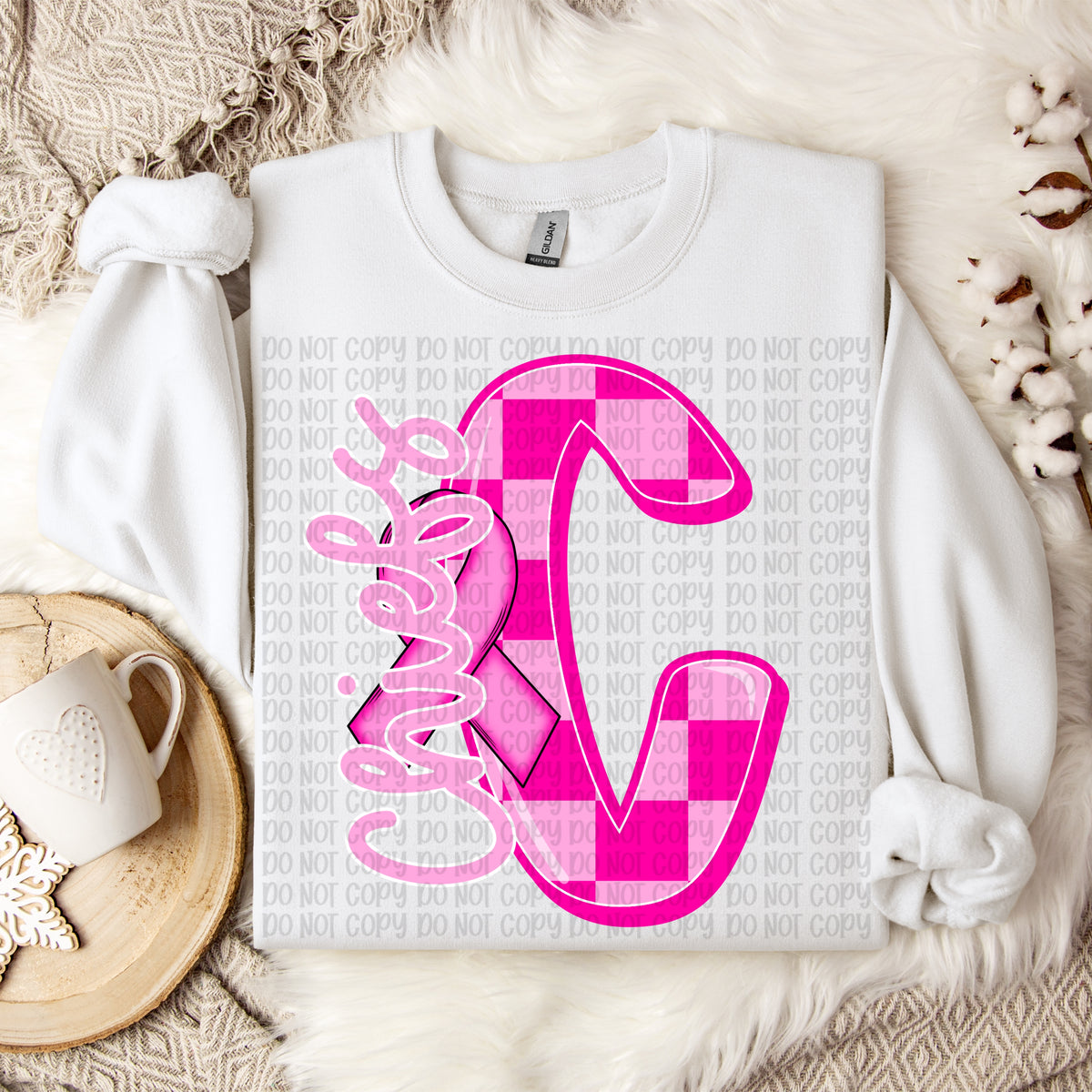Chiefs checker breast cancer mascot (VP) DTF transfer