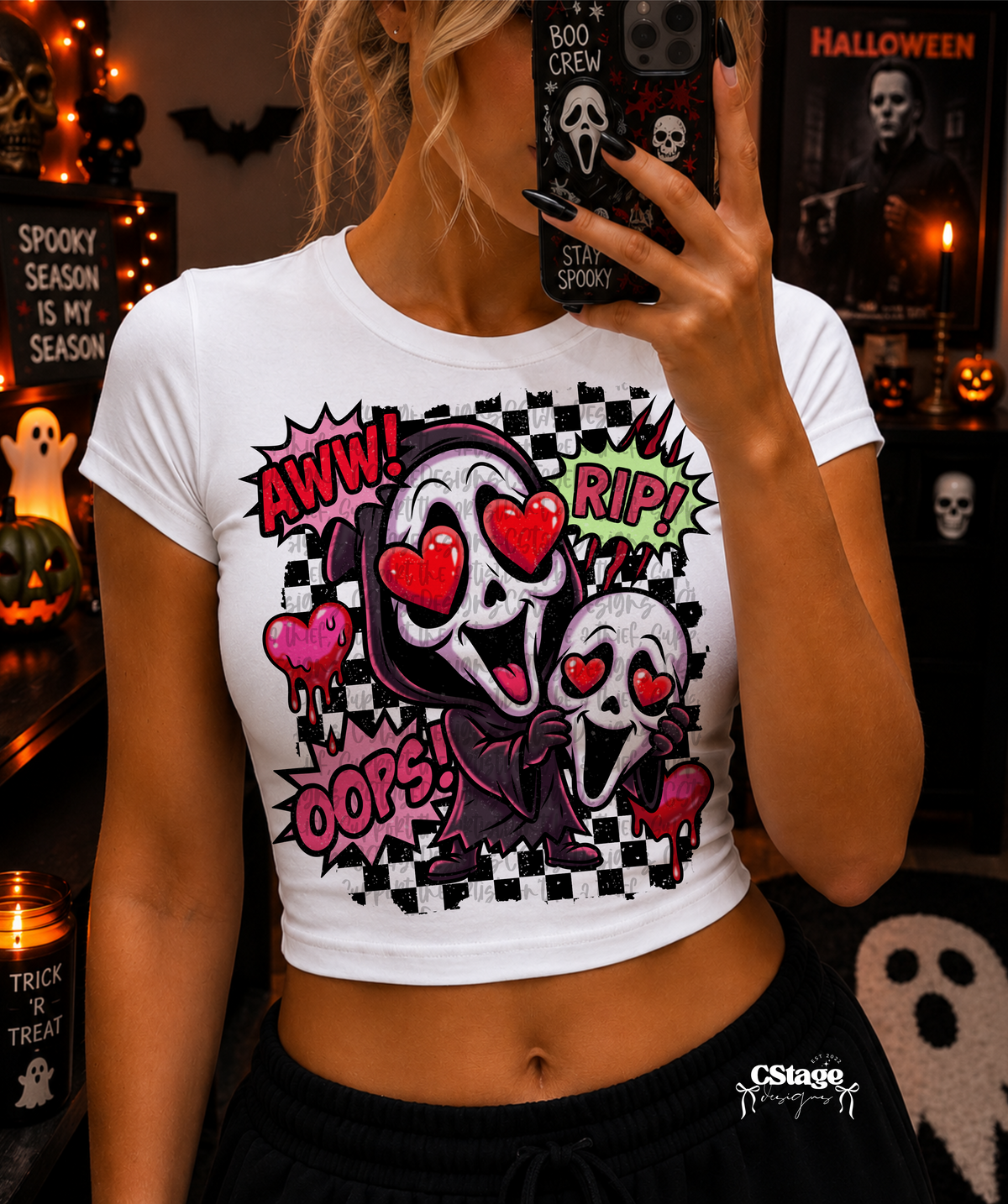 Cute scream Sunday Special DTF transfer