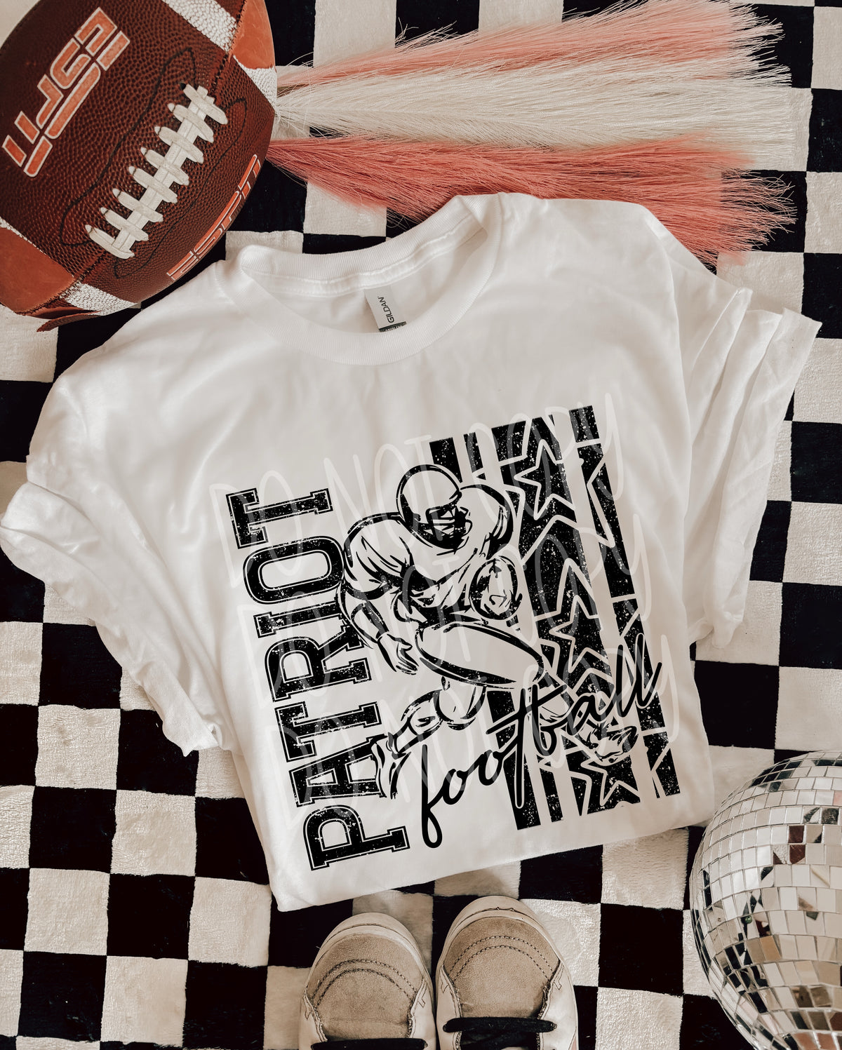 Patriot Football Black (PHDC) DTF Transfer