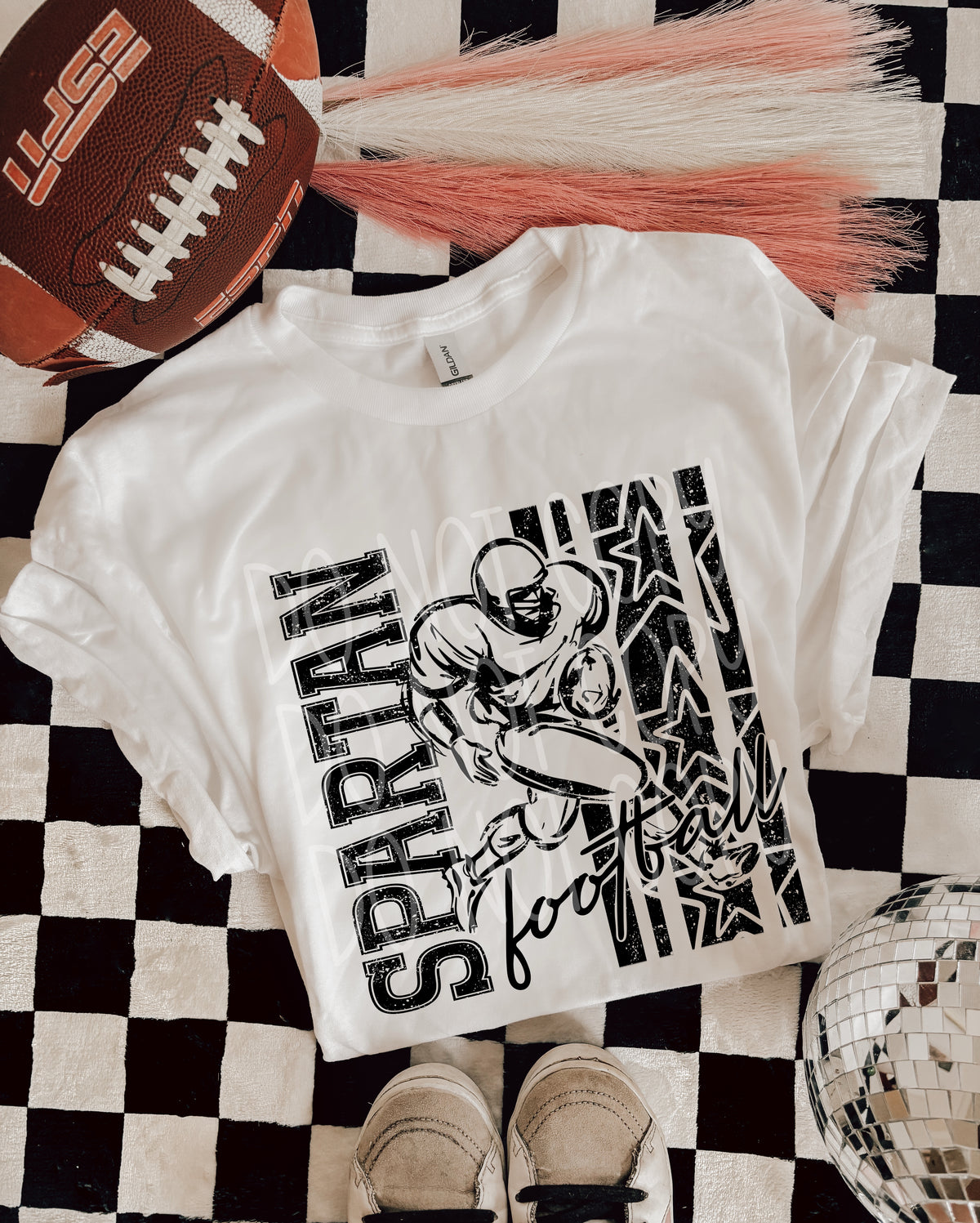 Spartans Football Black (PHDC) DTF Transfer