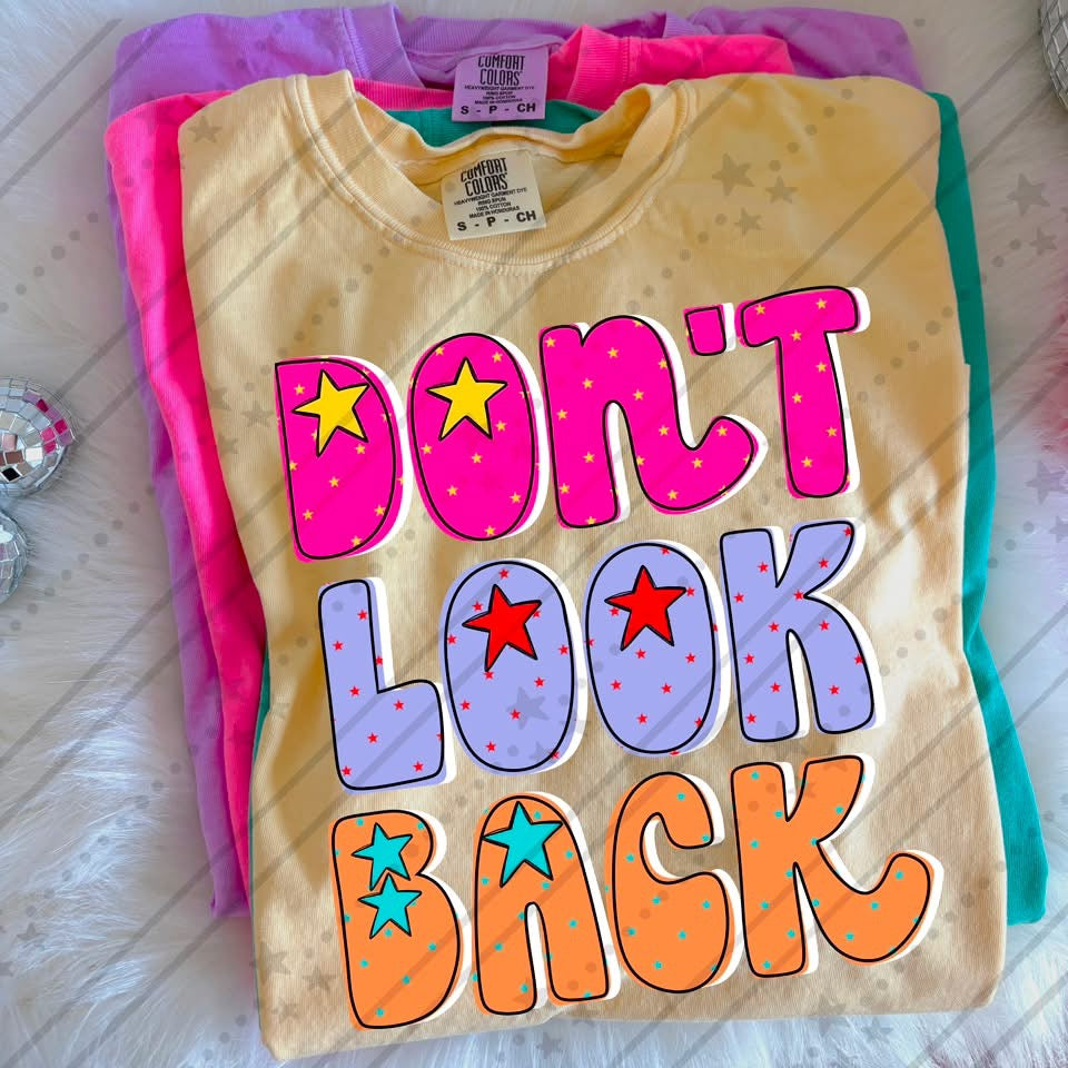 Don't look back pink purple and orange (Carter) DTF Transfer
