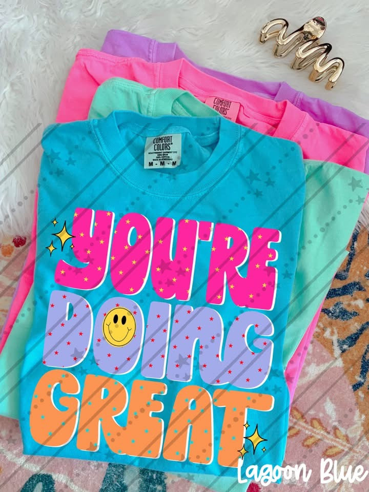 You're doing great pink purple and orange (Carter) DTF Transfer
