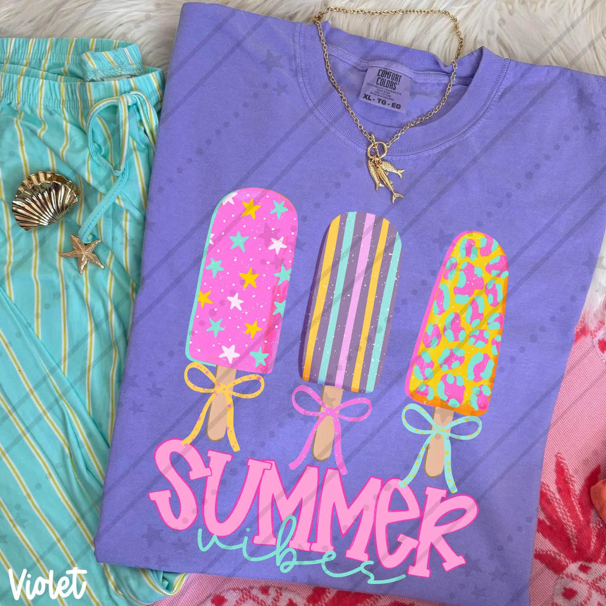 Summer vibes popsicle trio (Carter) DTF Transfer