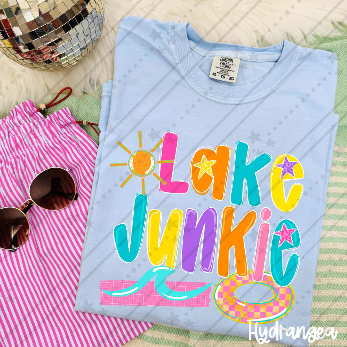 Lake junkie white outline (Carter) DTF Transfer