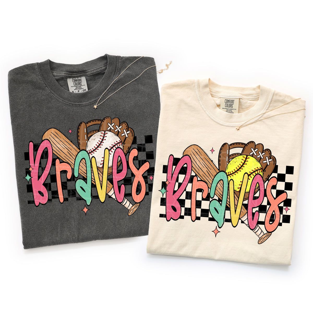 Braves COLORFUL font softball (Virgo) DTF Transfer