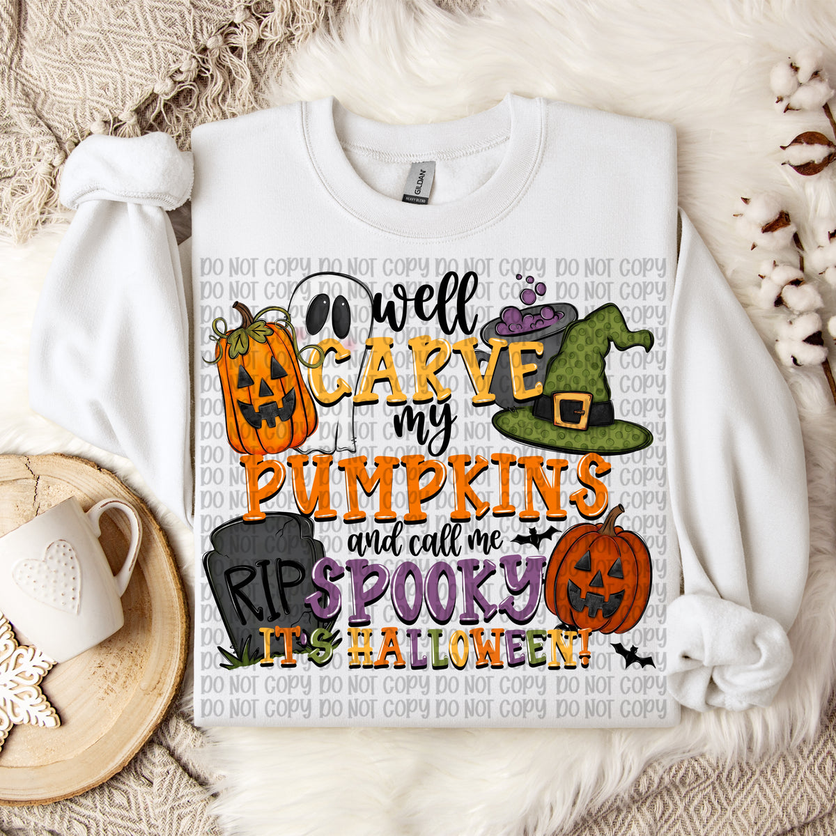 Well carve my pumpkins and call me spooky (VP) DTF transfer