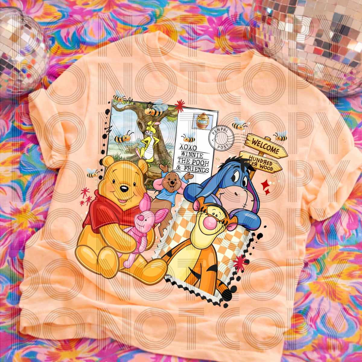 Bear and friends pen pal (Renewed) DTF Transfer