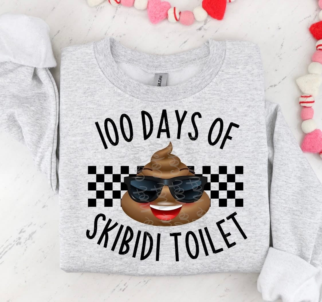 100 Days Of Skibidi Toilet (Parkers) 78545 DTF Transfer