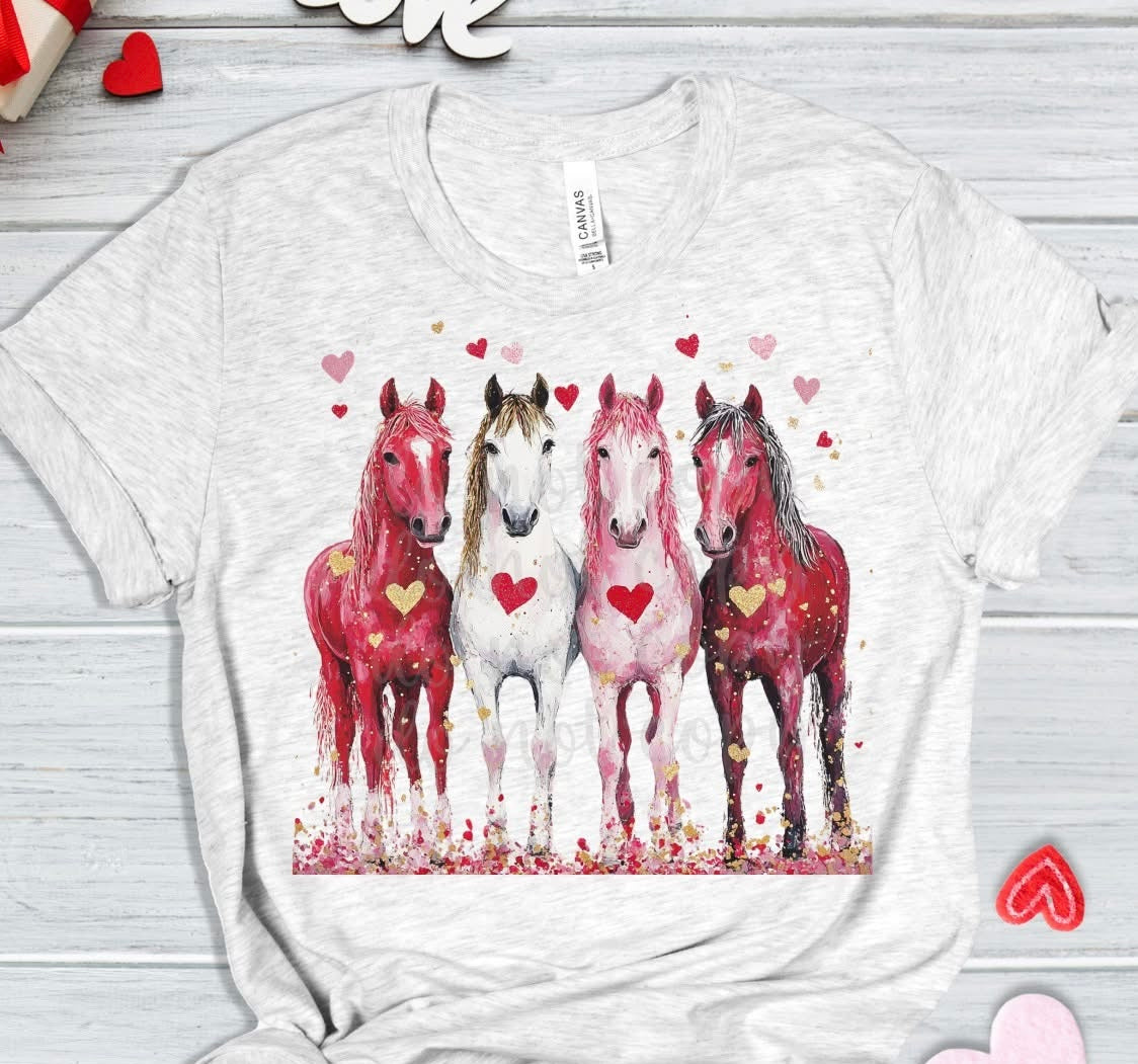 Valentine Horses (Parkers) 78549 DTF Transfer