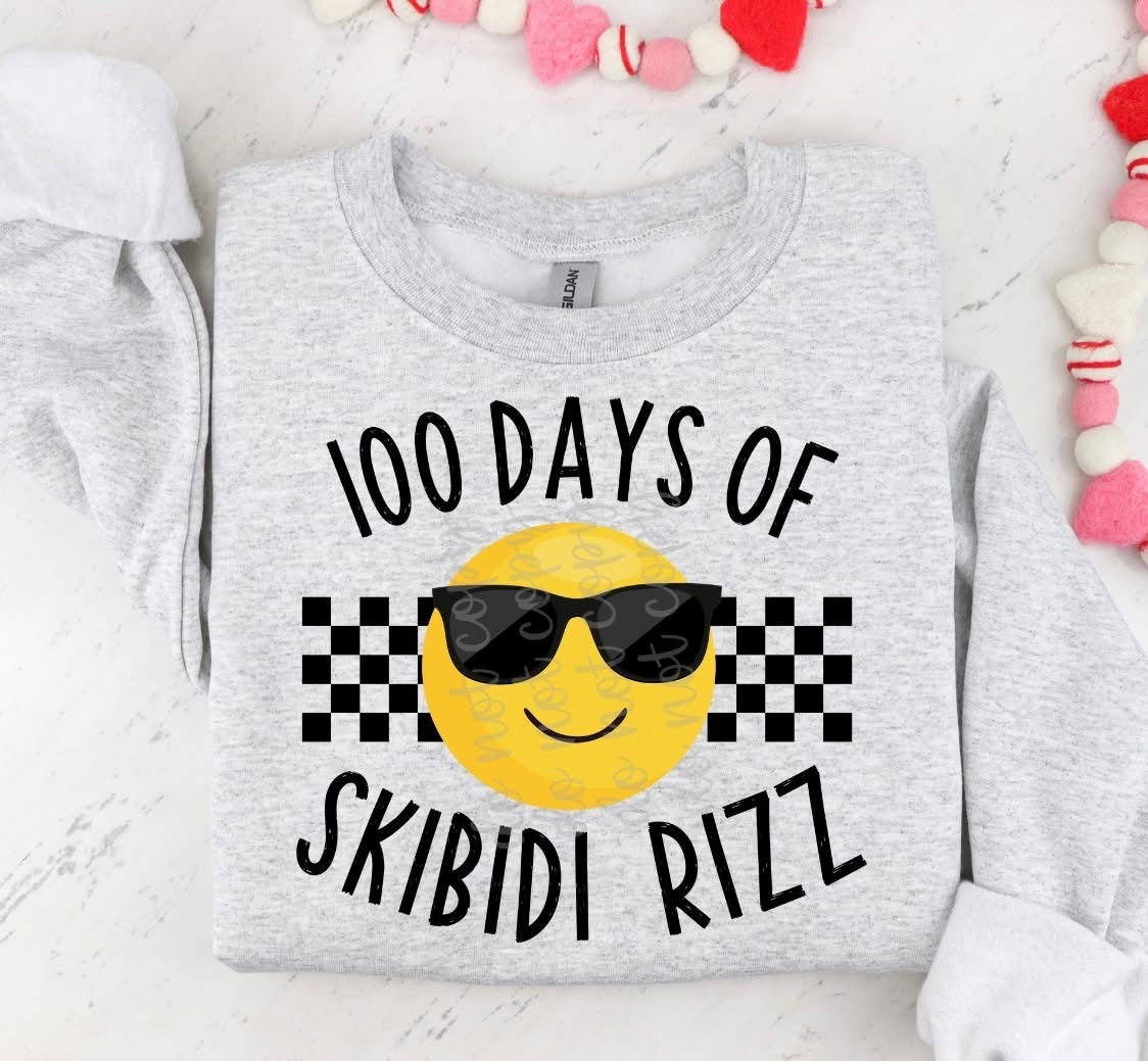 100 Days Of Skibidi Rizz (Parkers) 78548 DTF Transfer