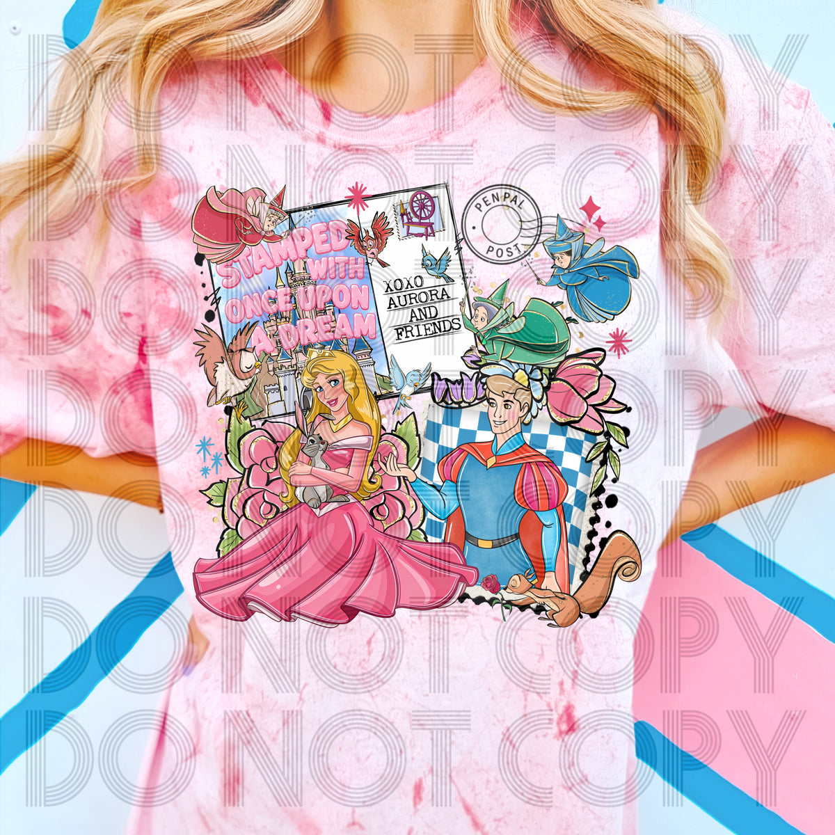 Sleeping B and friends pen pal (Renewed) DTF Transfer