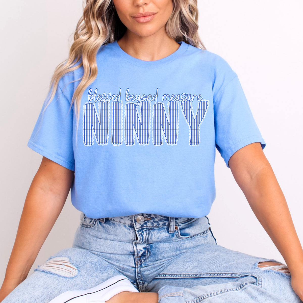 Blessed beyond measures ninny seersucker (DD) DTF Transfer