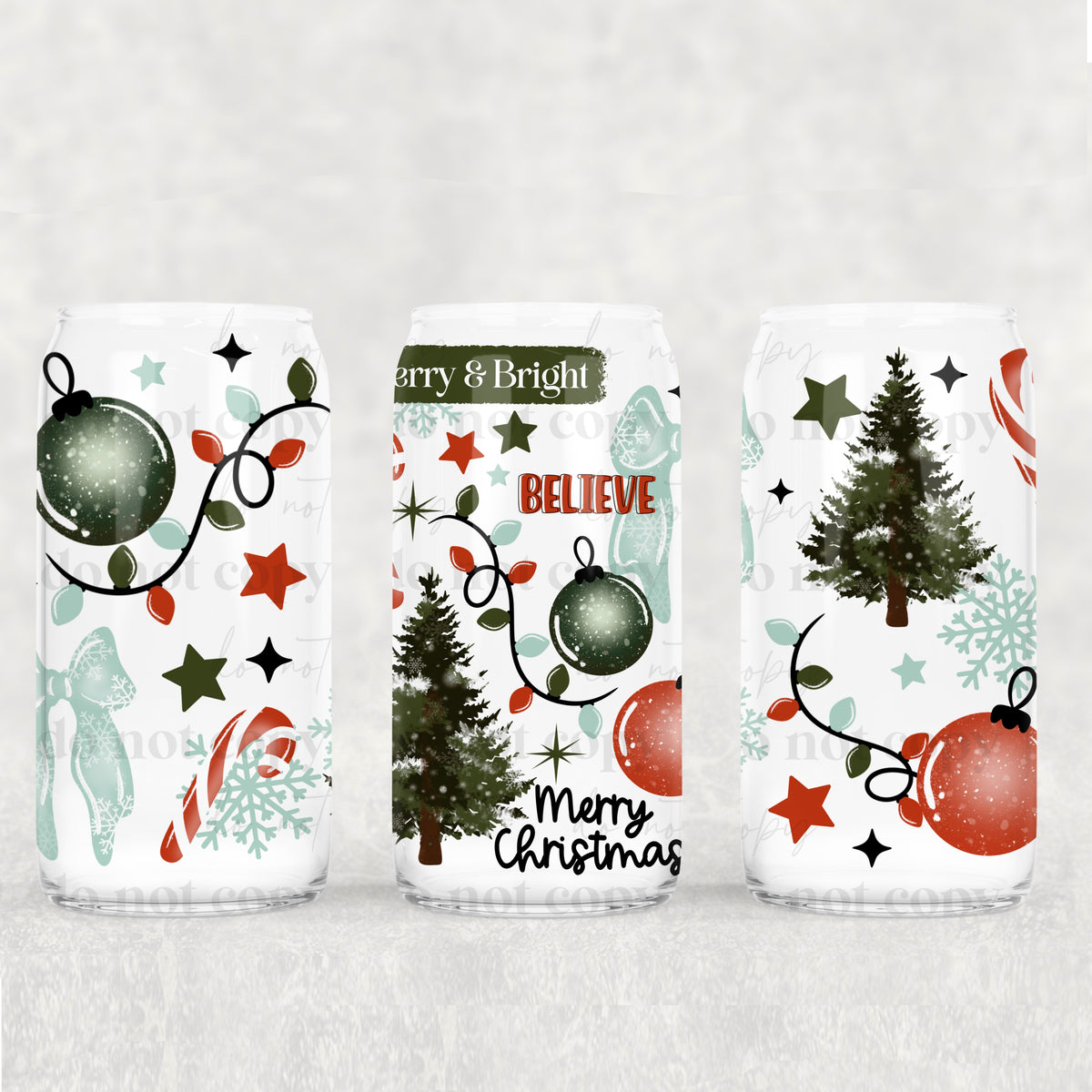 merry and bright 1541(CSC) UV DTF WRAP