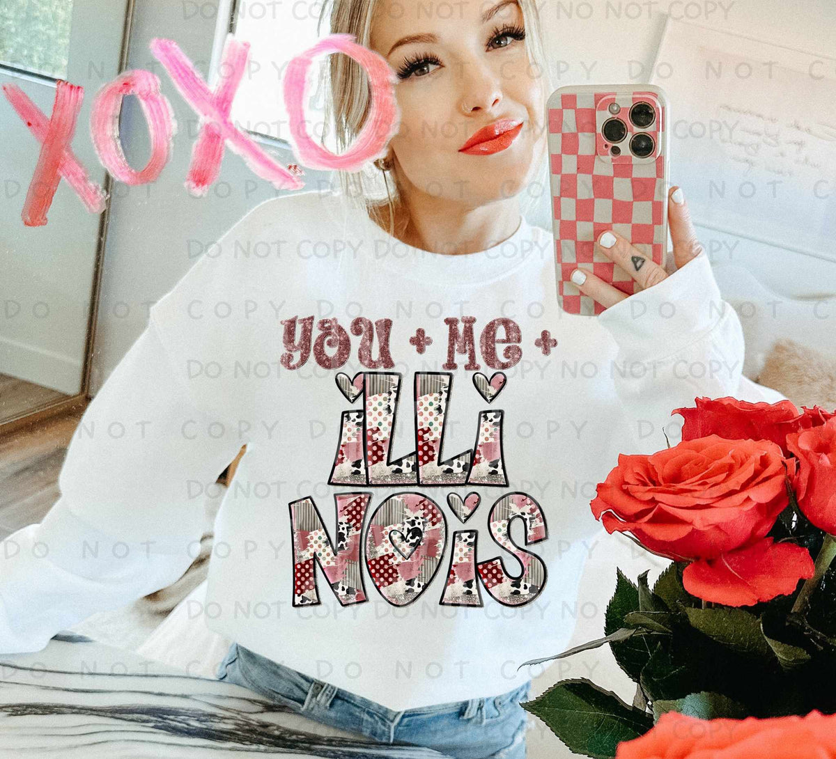 You + Me + Illinois (Caplinger) 78018 DTF Transfer