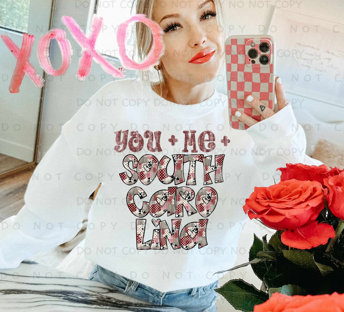 You + Me + South Carolina (Caplinger) 78032 DTF Transfer