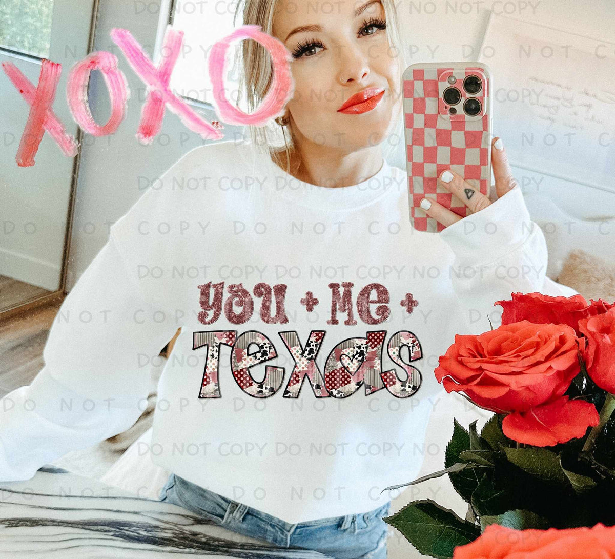 You + Me + Texas (Caplinger) 78042 DTF Transfer