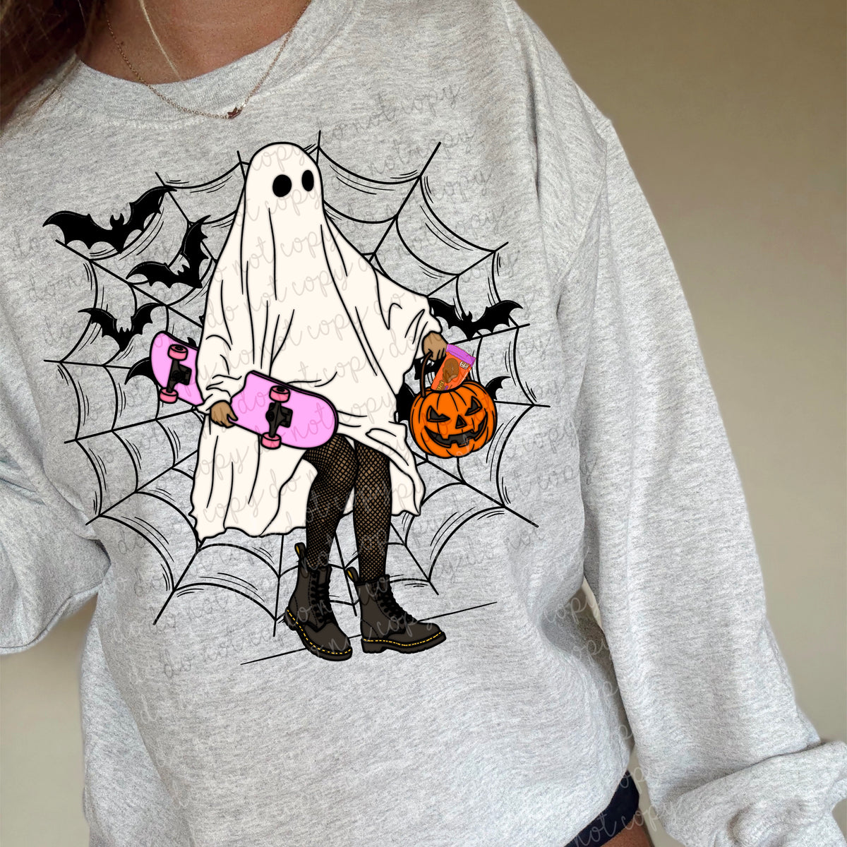 Ghostie skateboard (MMD) DTF transfer