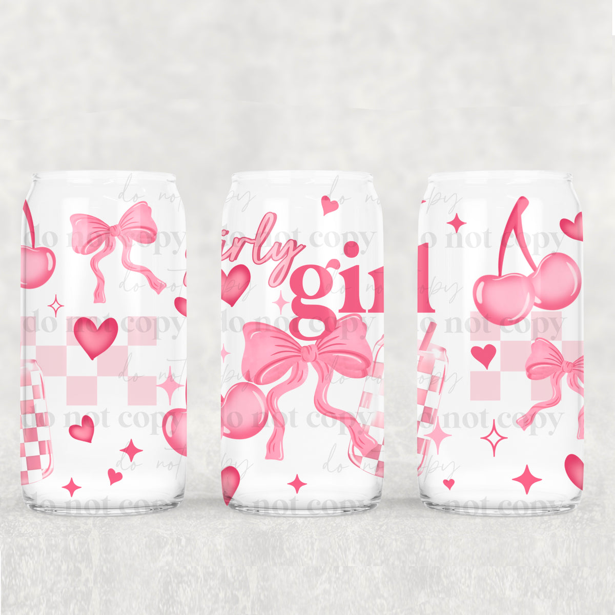 1595 girly girl pink (CSC) UV DTF WRAP