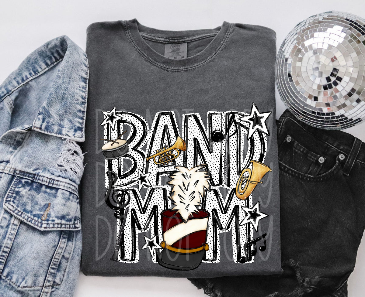 Band mom maroon (PHDC) DTF Transfer
