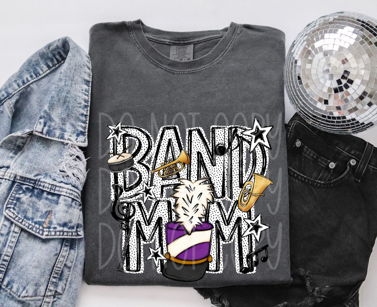 Band mom purple (PHDC) DTF Transfer