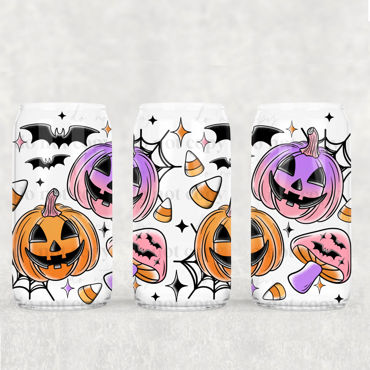 1628 pink and purple pumpkin (CSC) UV DTF WRAP