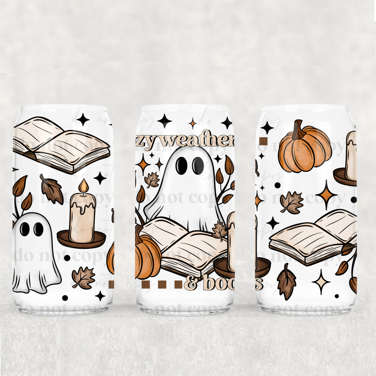cozy weather and books 1632 (CSC) UV DTF WRAP