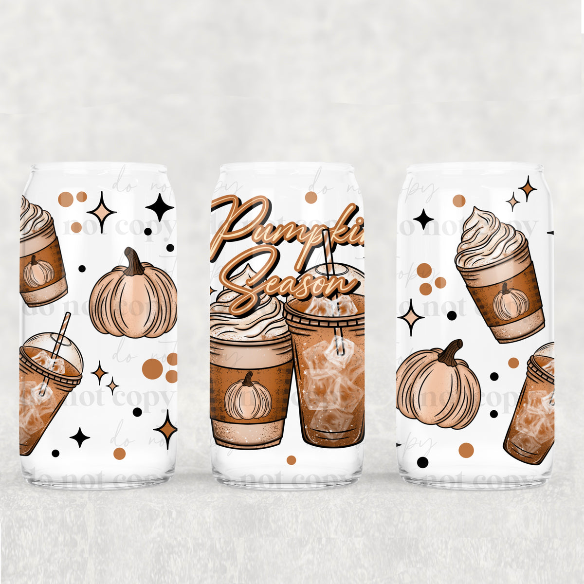 pumpkin season coffees 1633 (CSC) UV DTF WRAP