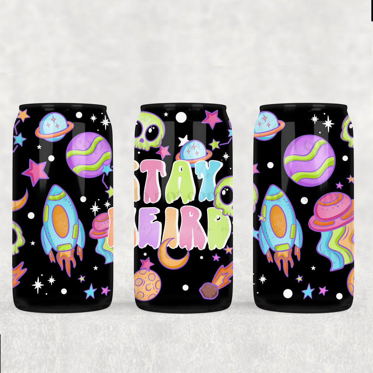 1634 aliens stay weird (CSC) UV DTF WRAP
