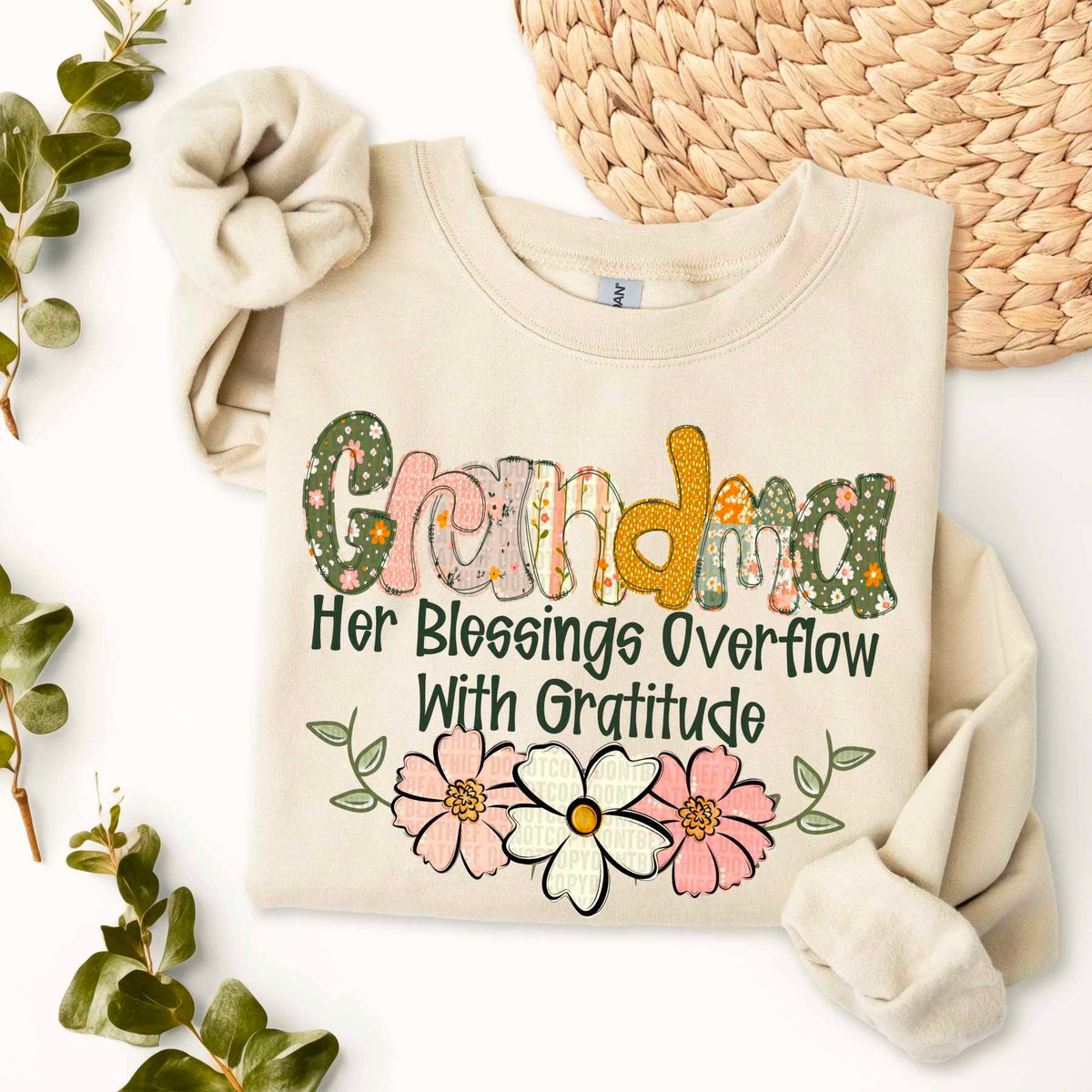 Grandma Her Blessings Overflow With Gratitude (SDD) 78076 DTF Transfer