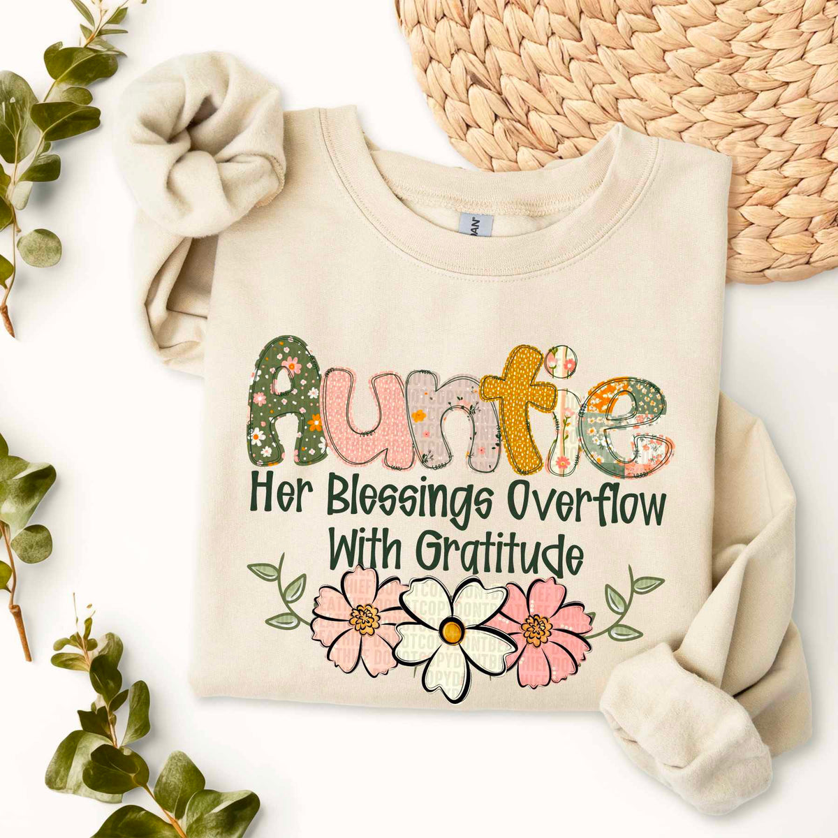 Auntie Her Blessings Overflow With Gratitude (SDD) 78079 DTF Transfer