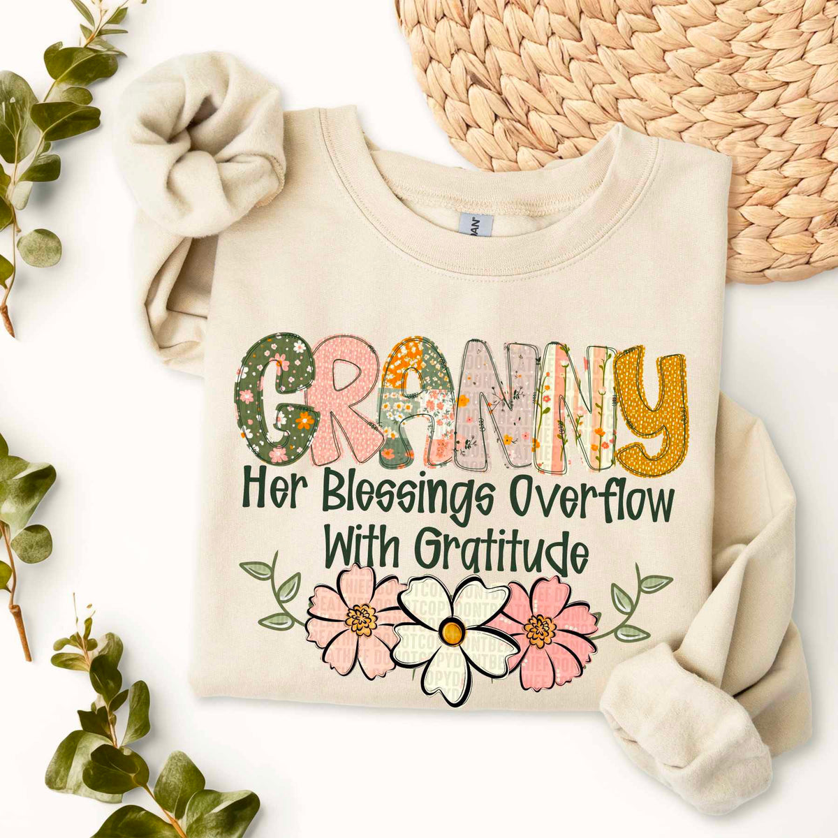 Granny Her Blessings Overflow With Gratitude (SDD) 78080 DTF Transfer