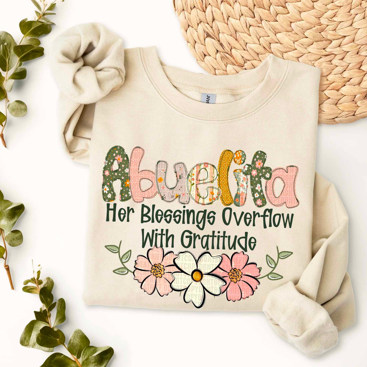 Abuelita Her Blessings Overflow With Gratitude (SDD) 78086 DTF Transfer