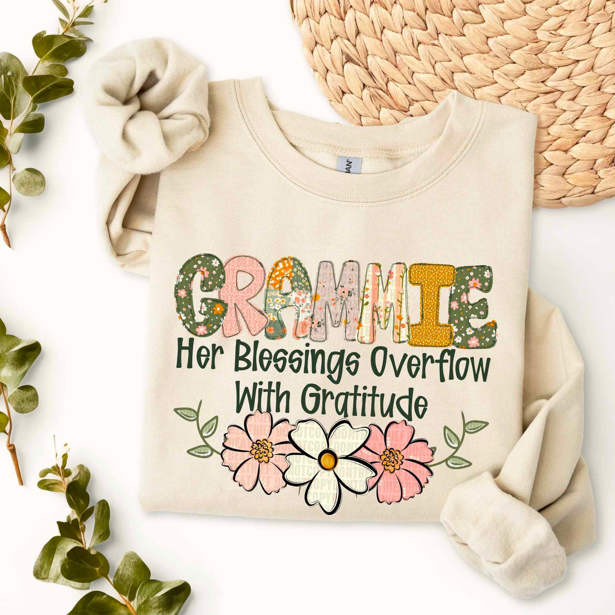 Grammie Her Blessings Overflow With Gratitude (SDD) 78088 DTF Transfer