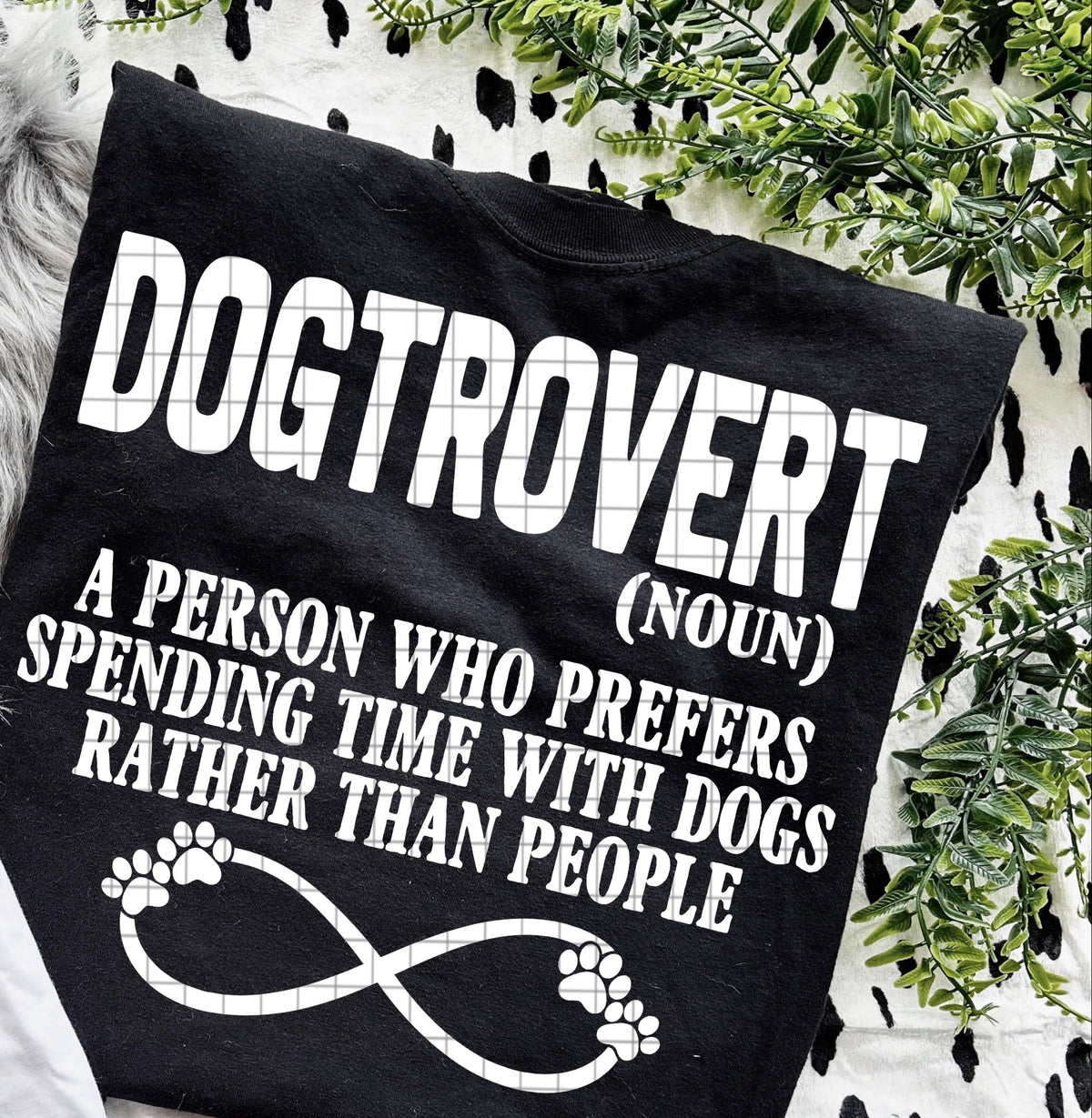 Dogtrovert WHITE (DD) DTF Transfer