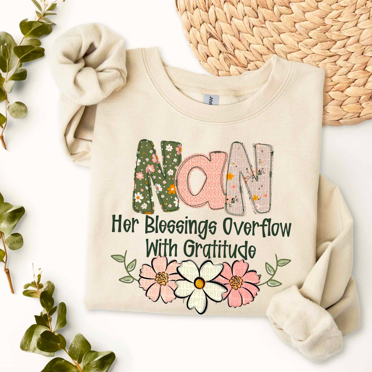 Nan Her Blessings Overflow With Gratitude (SDD) 78098 DTF Transfer