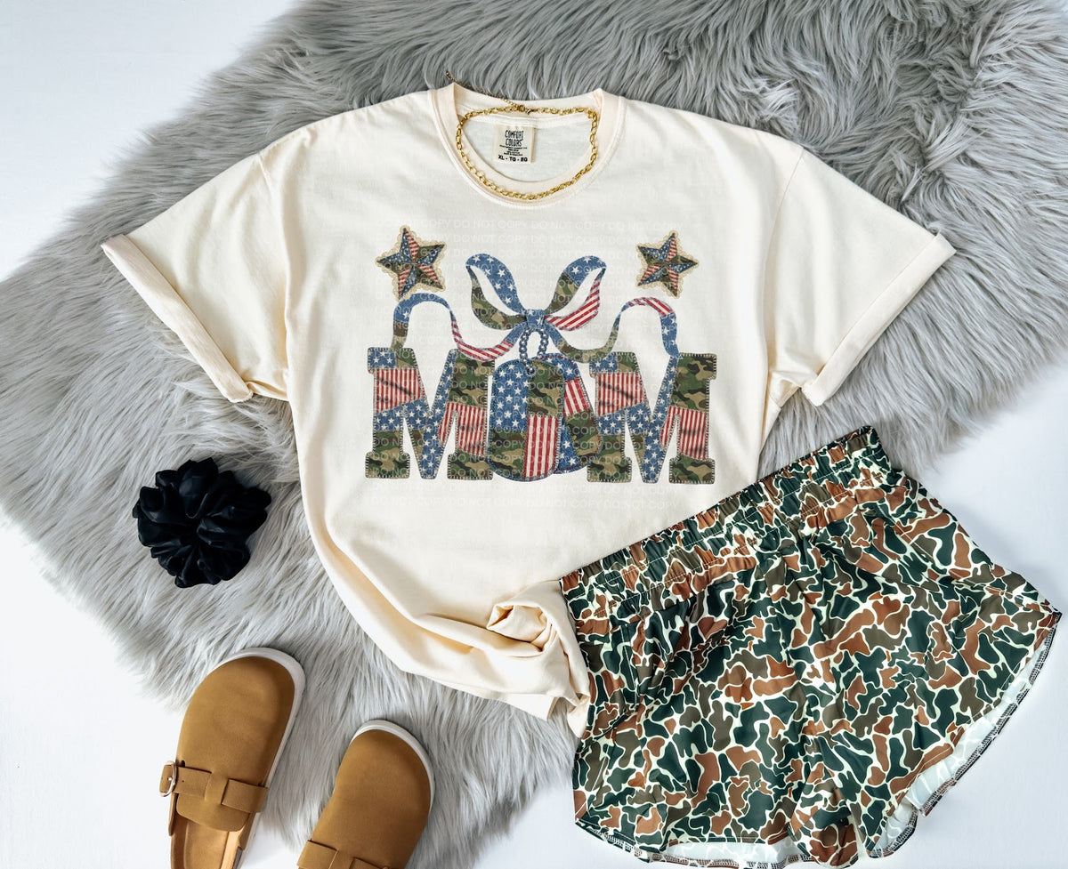 Mom patriotic and camo (SCG) DTF transfer