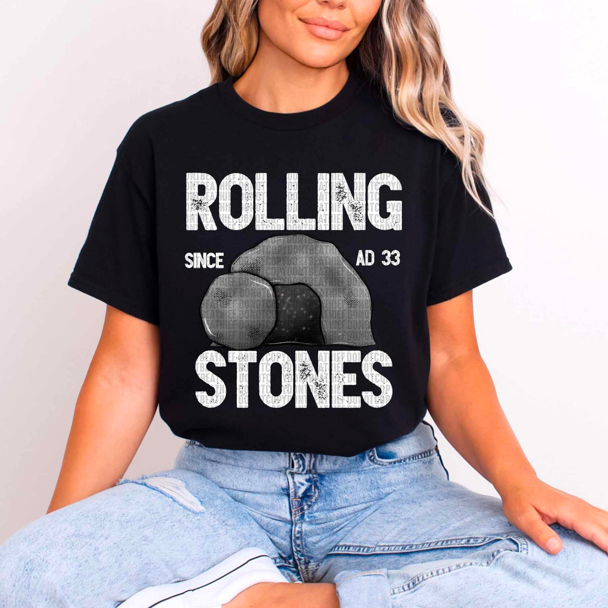 Rollings Stones White (SDD) 78103 DTF Transfer