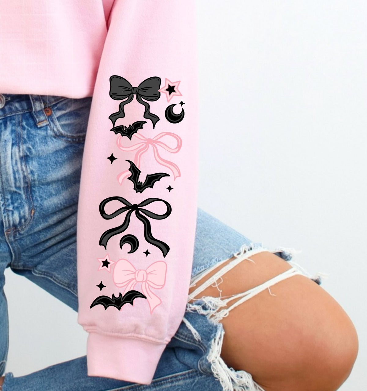 Spooky with bow sleeve (CSC) 106838 DTF transfer