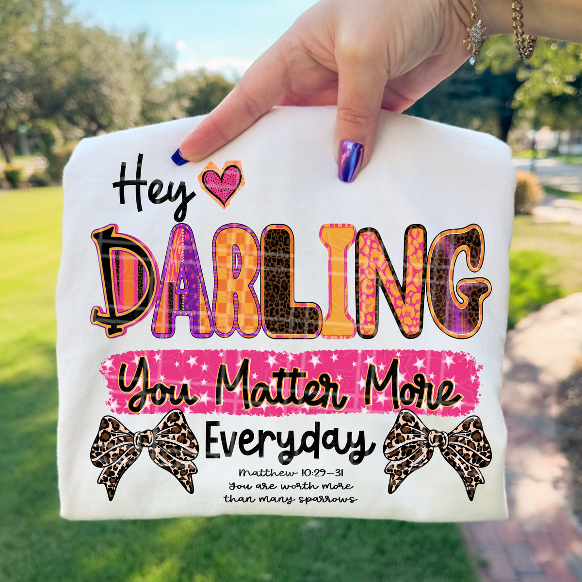 Hey darling leopard bows (Virgo) DTF Transfer