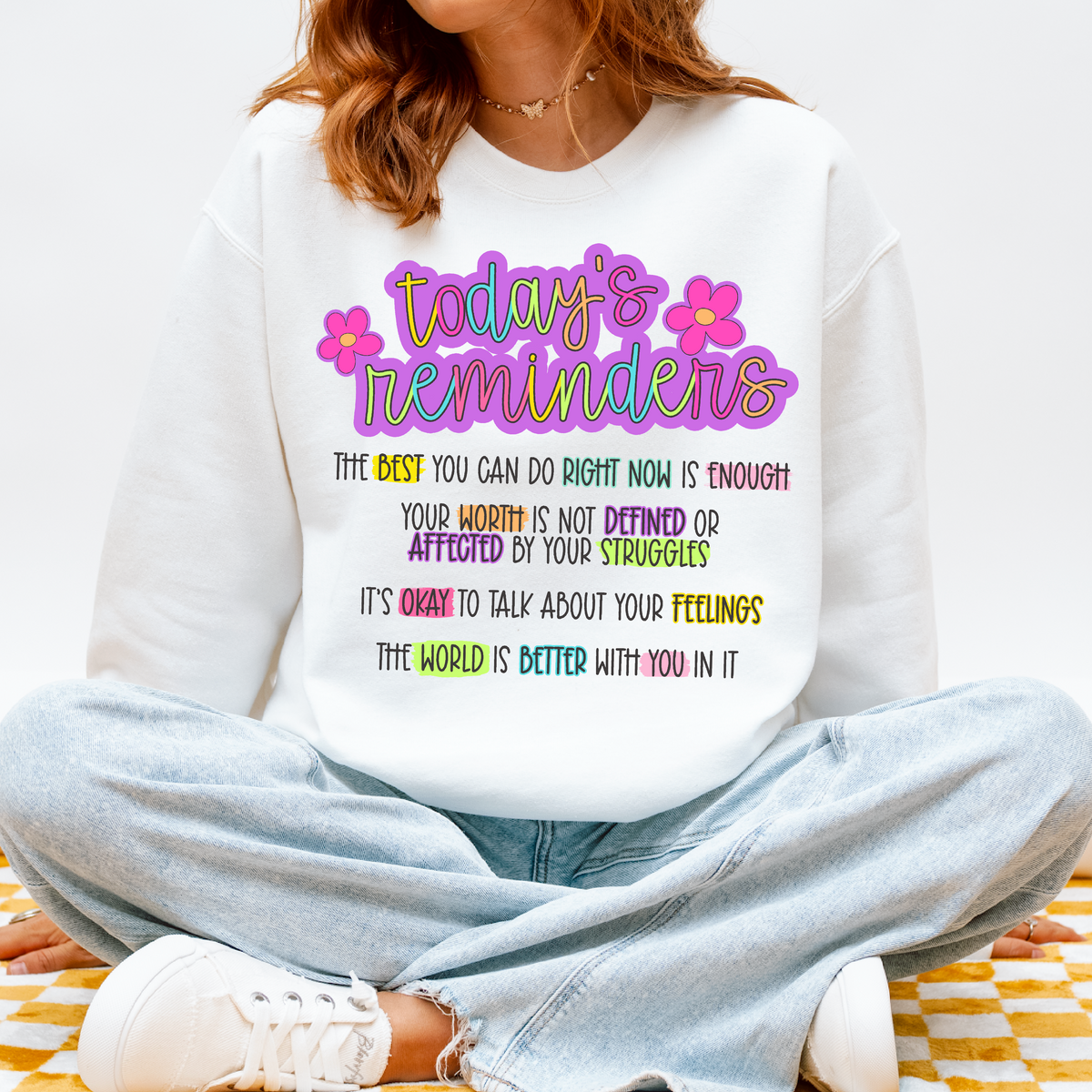 Today's reminders (colorful) (Two Peas) DTF Transfer