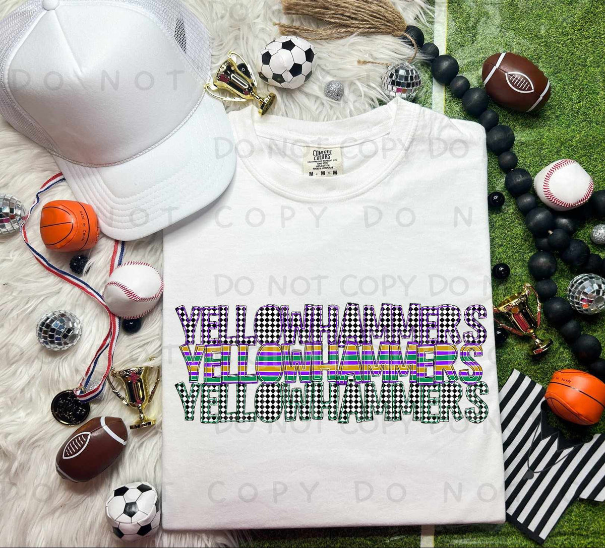 Yellowhammers St Patrick's Day Mascot Stacked 78136 DTF Transfer