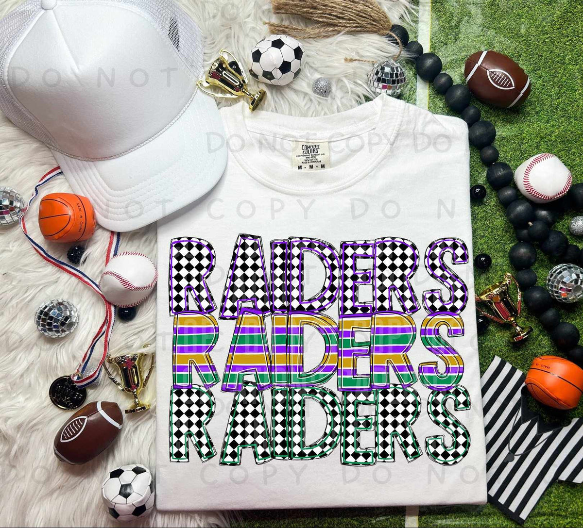 Raiders St Patrick's Day Mascot Stacked 78159 DTF Transfer