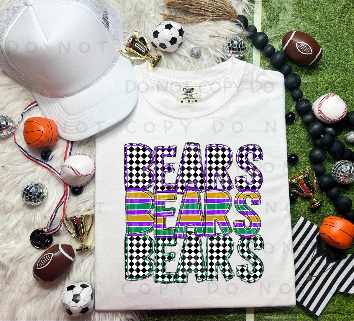 Bears St Patrick's Day Mascot Stacked 78161 DTF Transfer