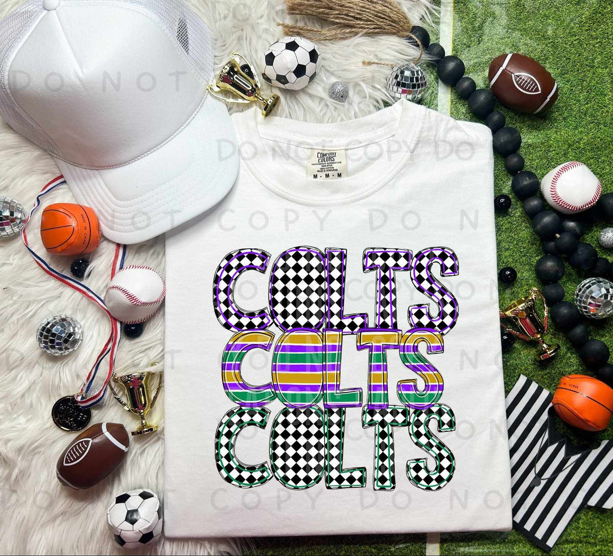 Colts St Patrick's Day Mascot Stacked 78165 DTF Transfer