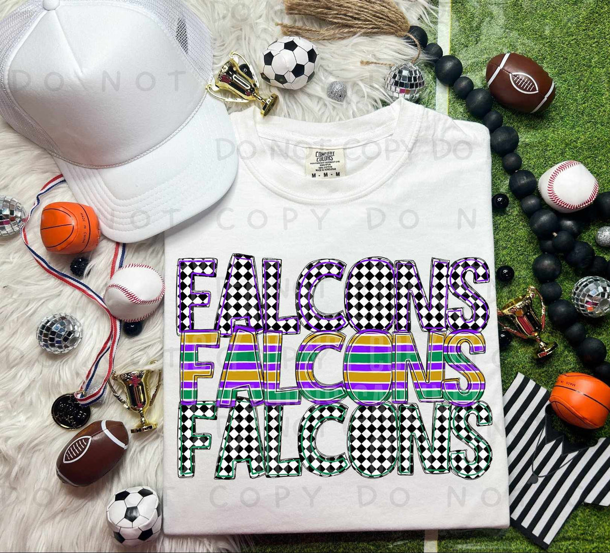 Falcons St Patrick's Day Mascot Stacked 78166 DTF Transfer